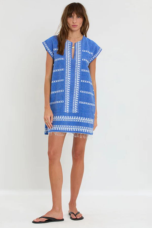 Lemlem Elina Caftan Dress - Tebibi Blue