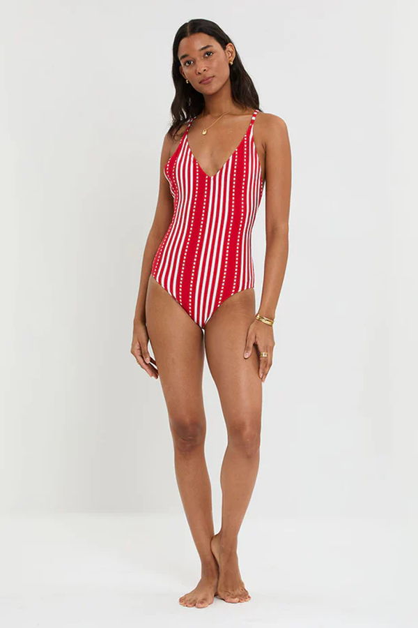 Lemlem Retiro One Piece Swimsuit - Eshe Red