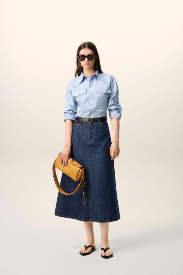 AMI Mid Skirt - Indigo