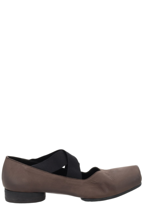 Uma Wang Leather Ballerina Flat Shoes - Brown