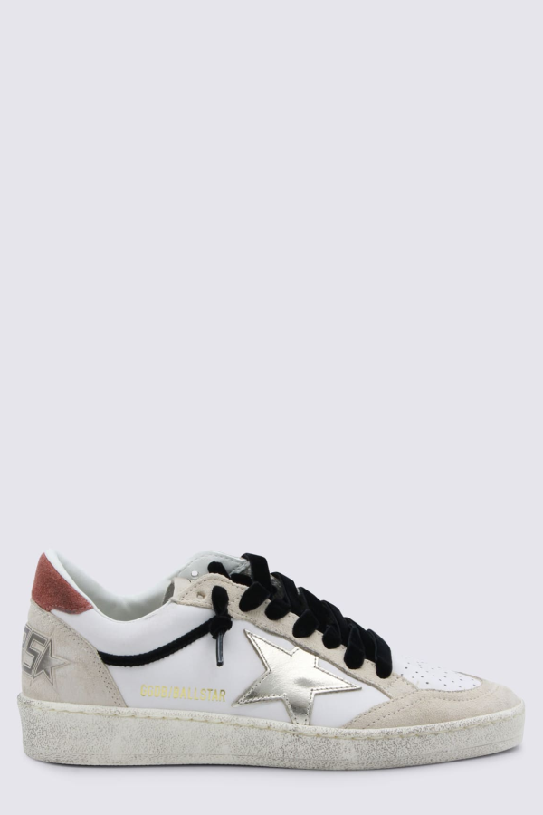 Golden Goose Ball Star Sneakers - White/Beige/Platinum Rust