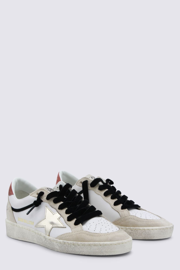 Golden Goose Ball Star Sneakers - White/Beige/Platinum Rust