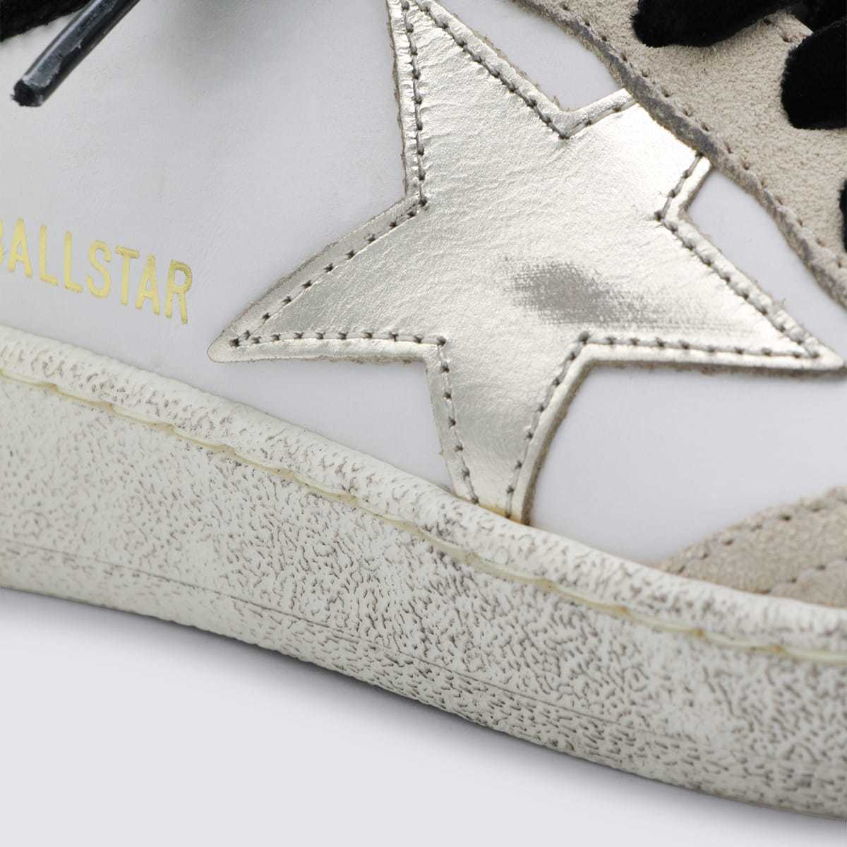 Golden Goose Ball Star Sneakers - White/Beige/Platinum Rust - Image 4 of 4