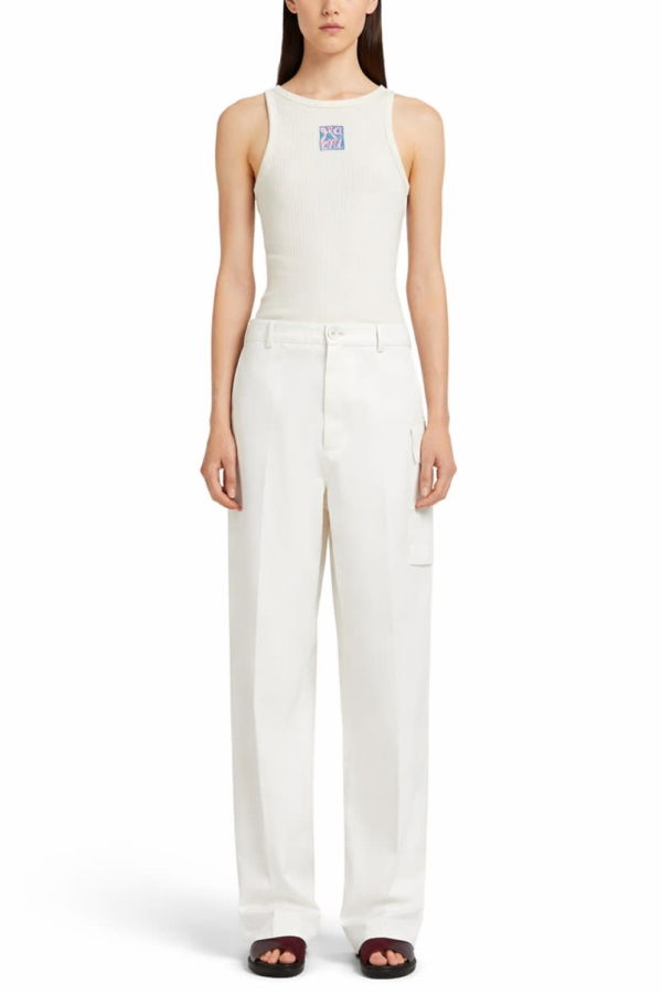 Marni Cargo Pocket Pants - White