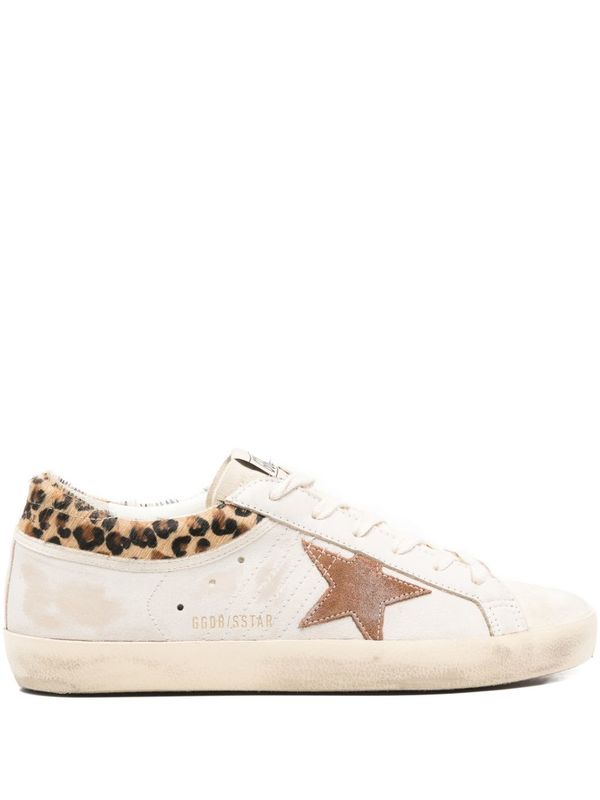 Golden Goose Super-star Leather Sneakers - Brown Golden Goose Super-star Leather Sneakers - Brown