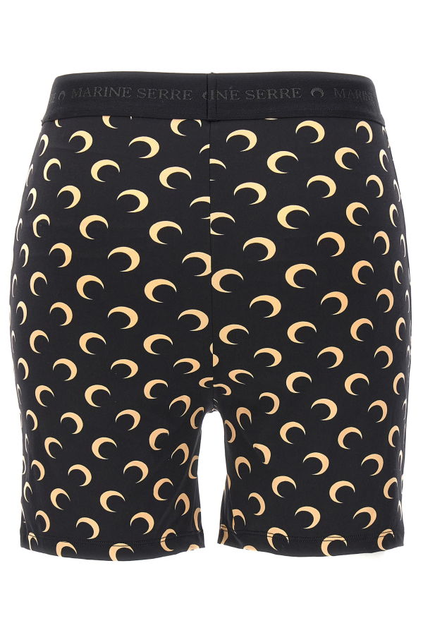 MARINE SERRE Moon Printed Cyclist Leggings - Black