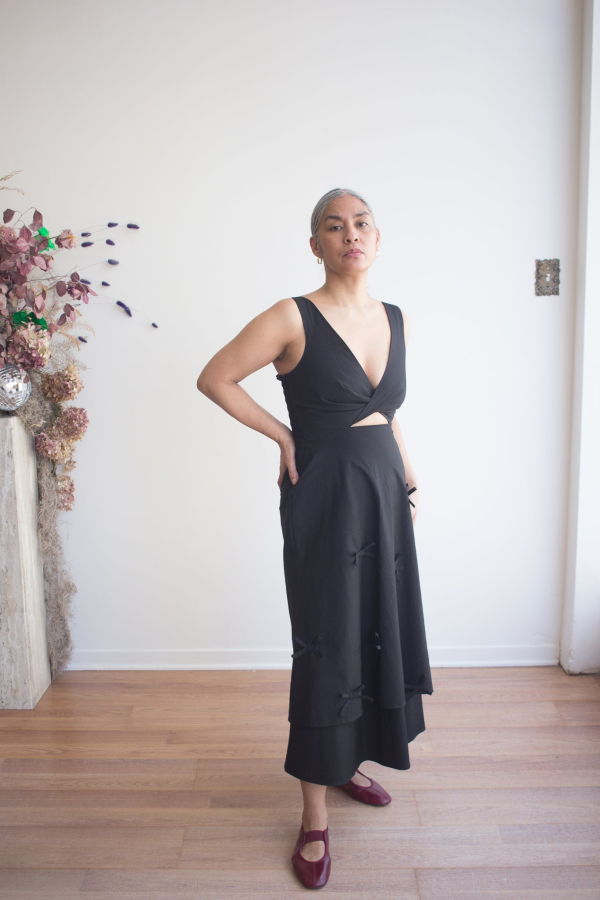 DorsaLi Twisted Basics Dress - Black