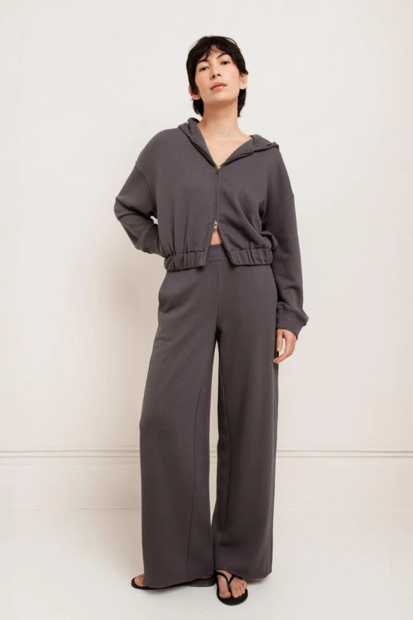 Paper Label Brea Zip-Up Hoodie - Silver Mink