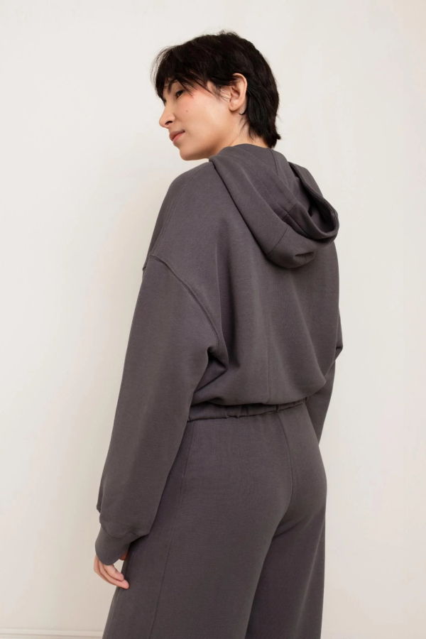 Paper Label Brea Zip-Up Hoodie - Silver Mink