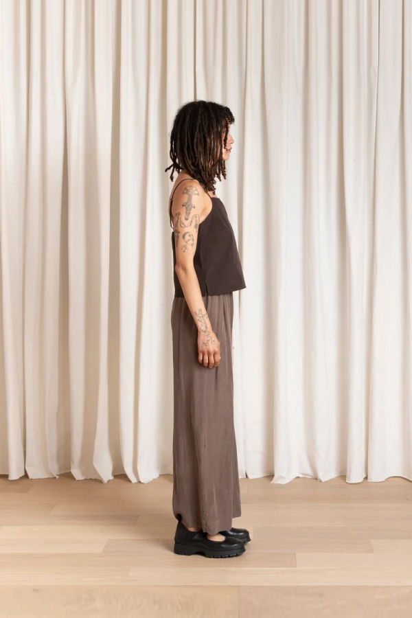 Ali Golden Slip Top - Dark Brown