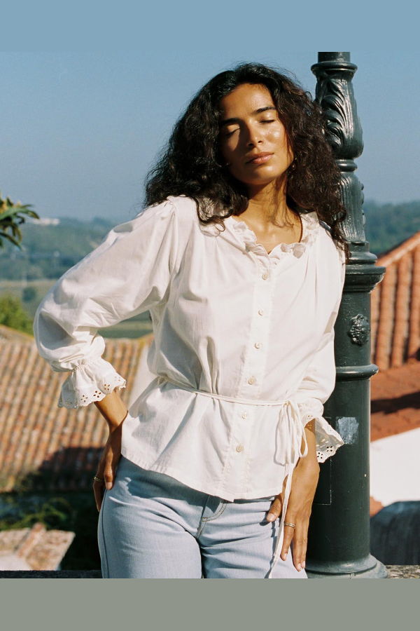 harly jae Le Chemisier Blouse - Whipped Butter