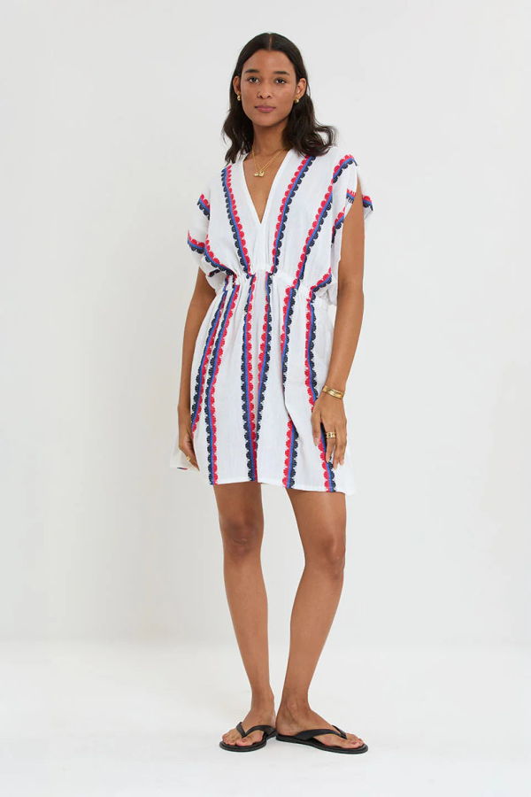 Lemlem Alem Plunge Neck Dress