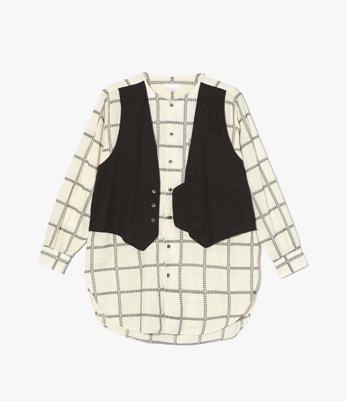 Engineered Garments Vari CP Square Embroidery Shirt - Image 1 of 4