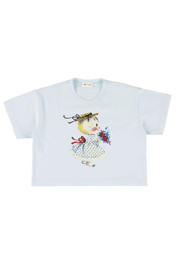 KIDS Morley Warsaw T-Shirt Rudy Cat Print - Blue