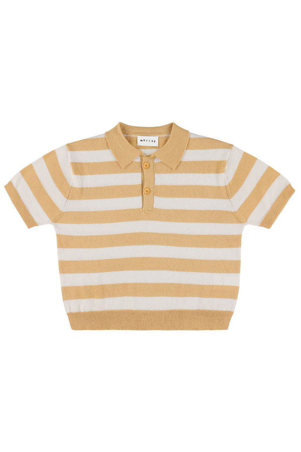 KIDS Morley Xian Knit Polo T-Shirt - Beige