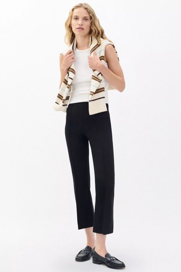 rag & bone Irina Ponte Kick Flare Pants - Black