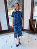 Happy French Gang Elise Indigo Print Libert by Ombre Claire Dress - Thumbnail 7