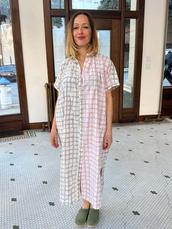 Happy French Gang Elise Night Blue and Pink Dress Happy French Gang Elise Night Blue and Pink Dress