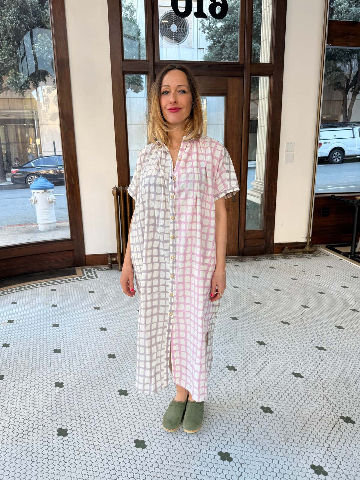 Happy French Gang Elise Night Blue and Pink Dress - Image 2 of 11