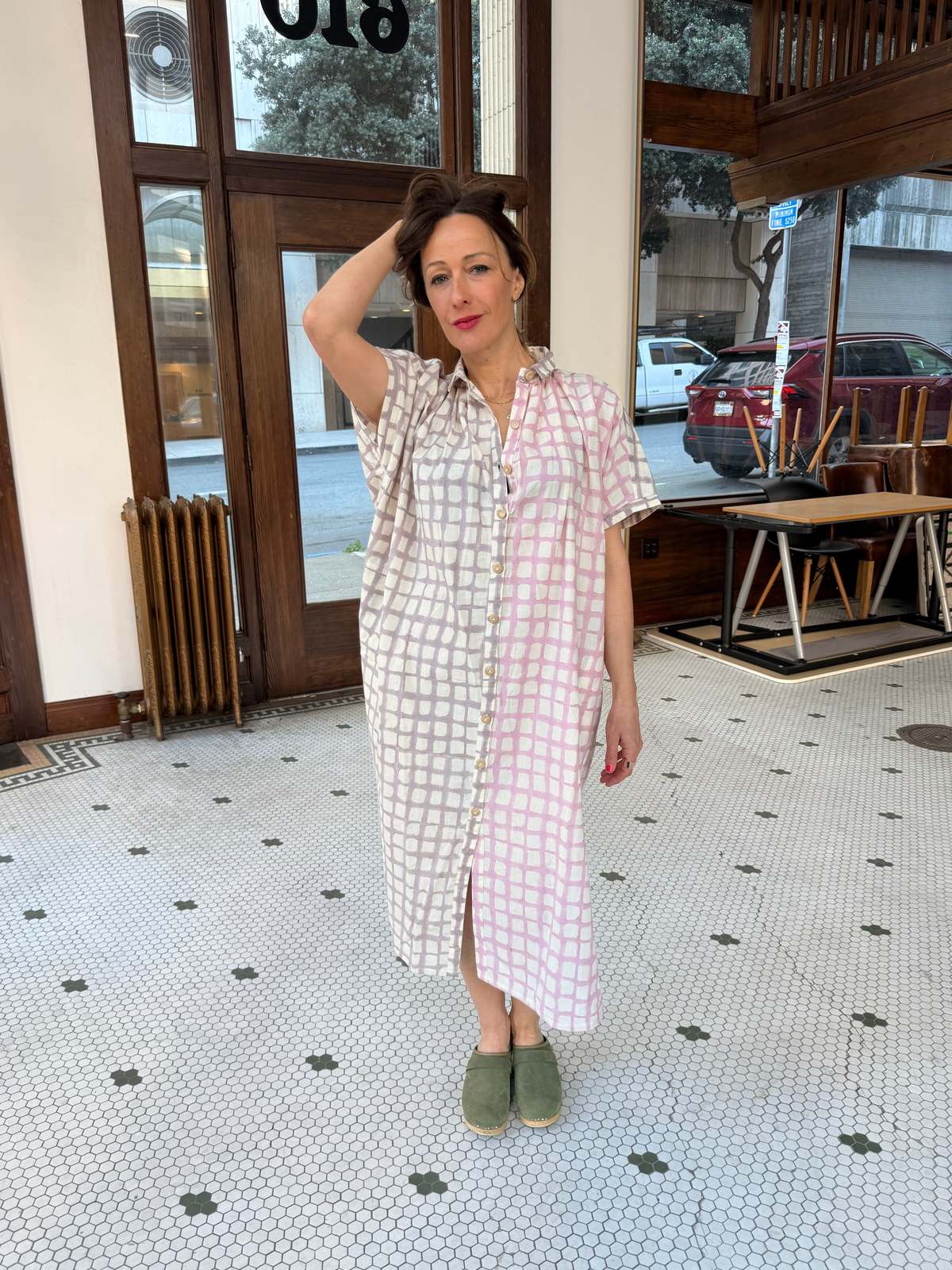 Happy French Gang Elise Night Blue and Pink Dress - Image 8 of 11