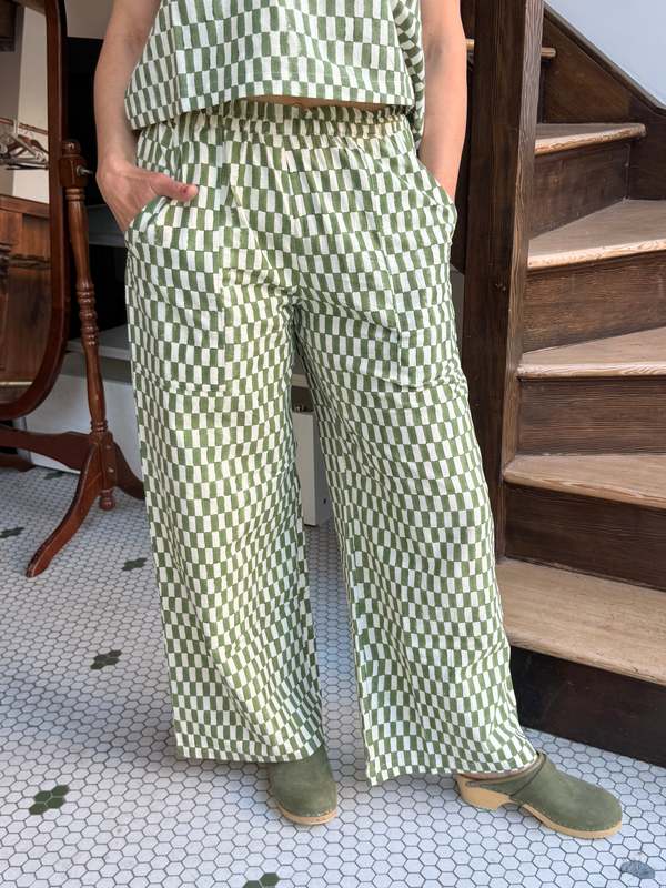 Happy French Gang Omar Petit Rectangle Green Pants Happy French Gang Omar Petit Rectangle Green Pants