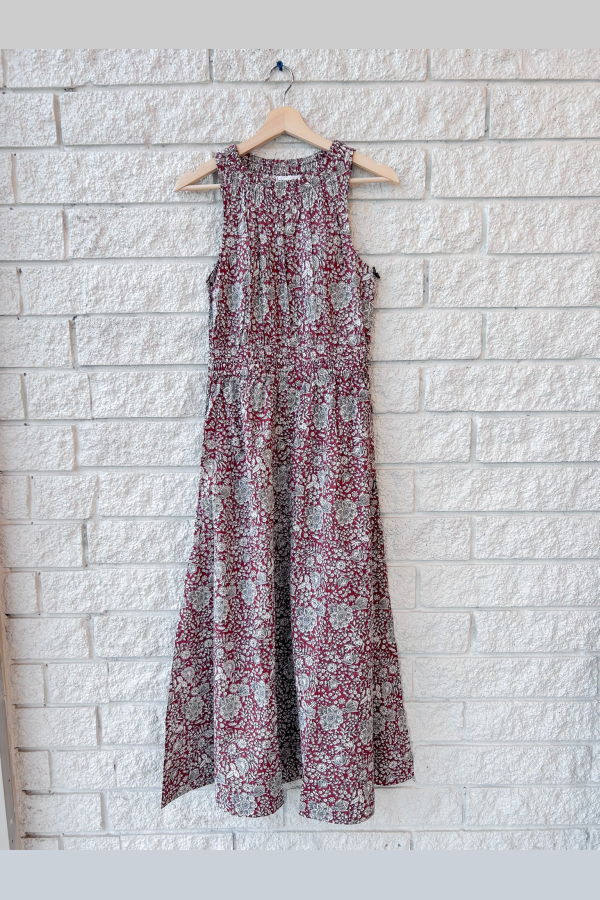 Apiece Apart Bali Tank Dress - Clay Floral