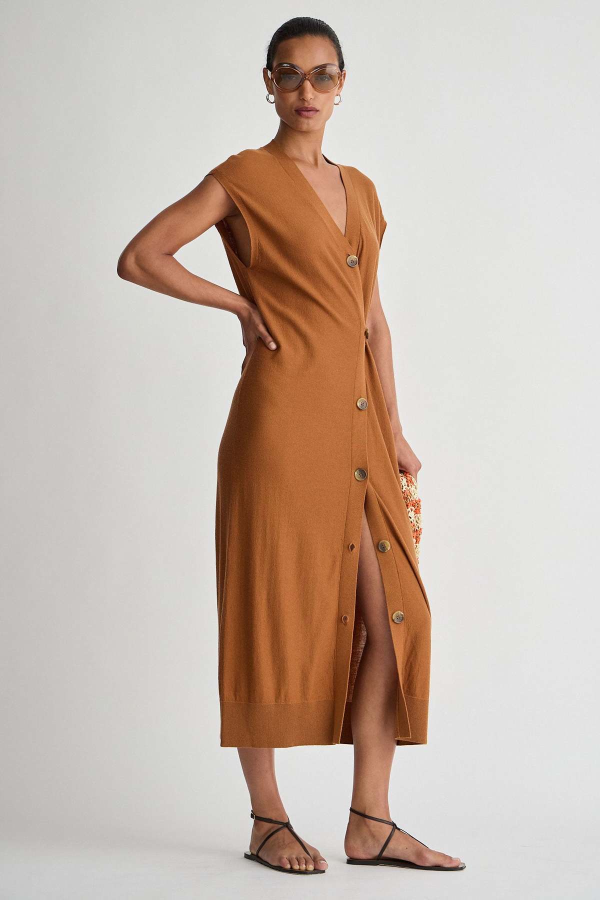 Apiece Apart Olana Knit Midi Dress - Harissa Haris - Image 4 of 4