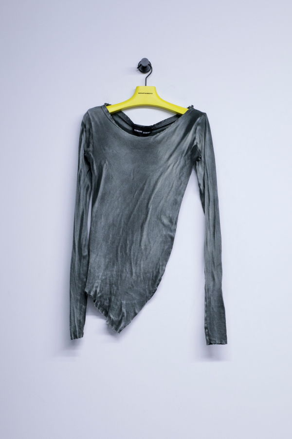 Edward Cuming Washed Dark Green Cotton Moss Fog Banana Top