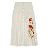The Great. Western Embroidered Highland Skirt - Cream w/Chambray - Thumbnail 4