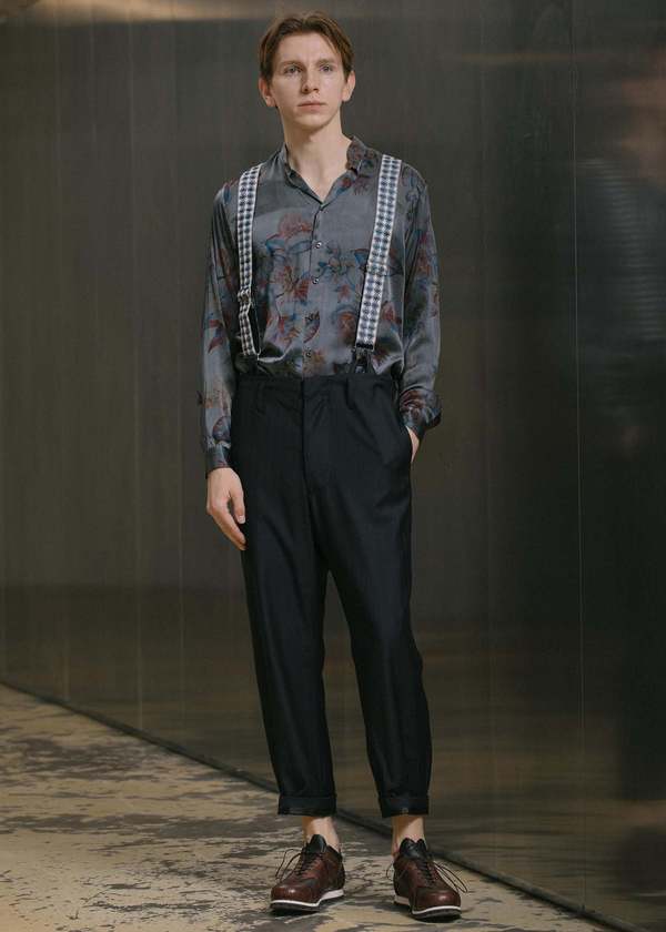 Geoffrey B. Small Suspender Tailored Trousers - H.D. Dark