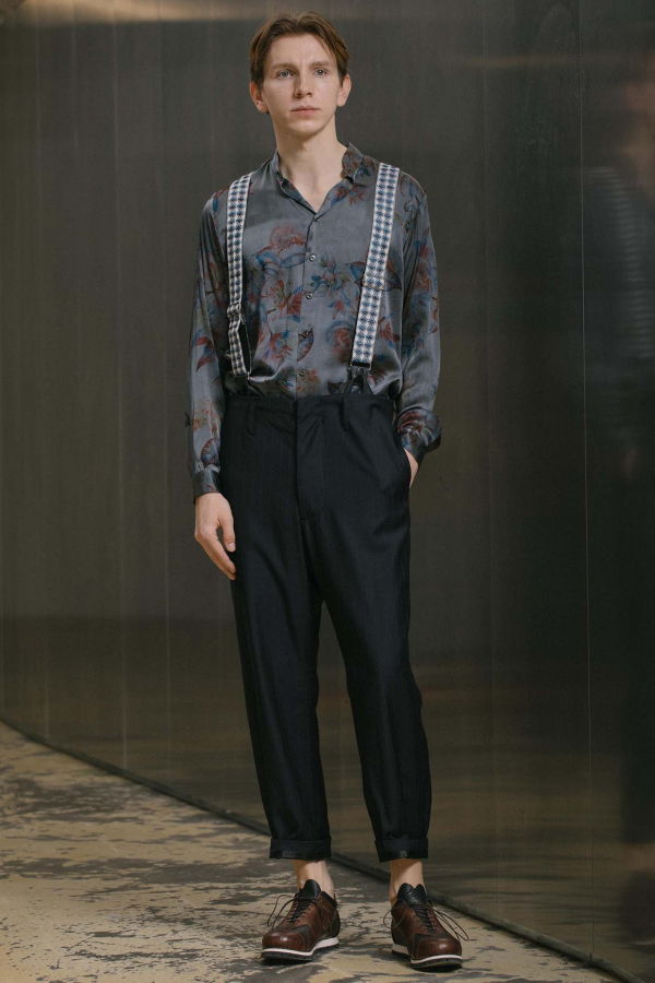 Geoffrey B. Small Suspender Tailored Trousers - H.D. Dark