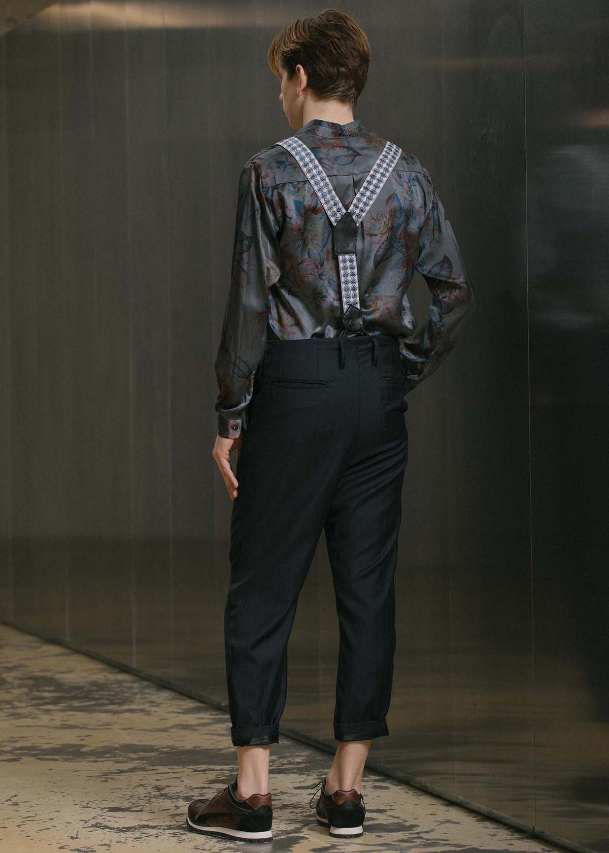 Geoffrey B. Small Suspender Tailored Trousers - H.D. Dark - Image 2 of 5