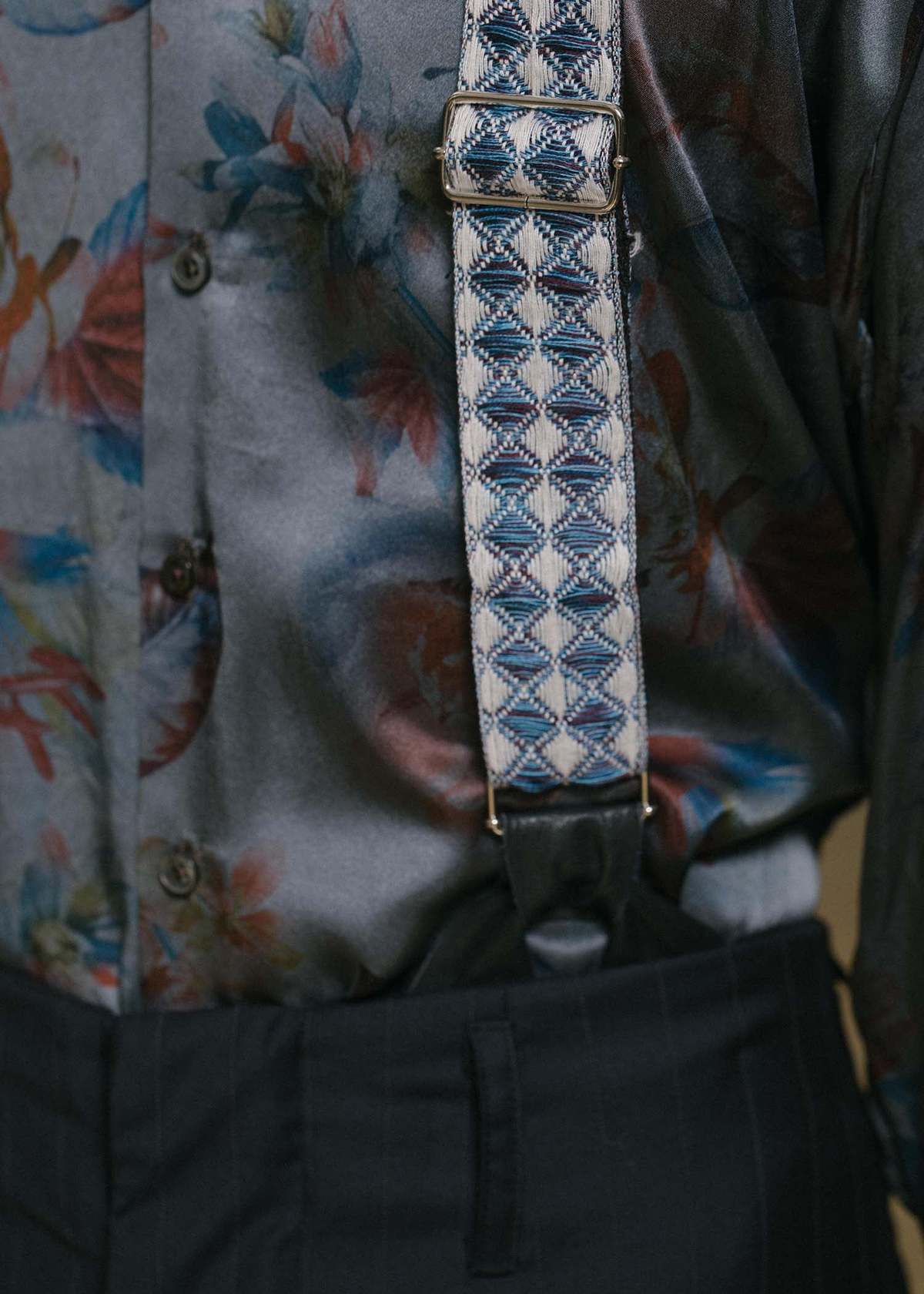 Geoffrey B. Small Suspender Tailored Trousers - H.D. Dark - Image 3 of 5