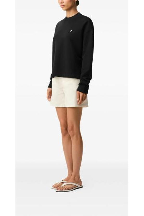 AMI FSW766730045 Tunic Top - Black