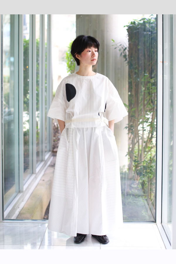 Francesca Marchisio Arrow Stripe Dress - Black