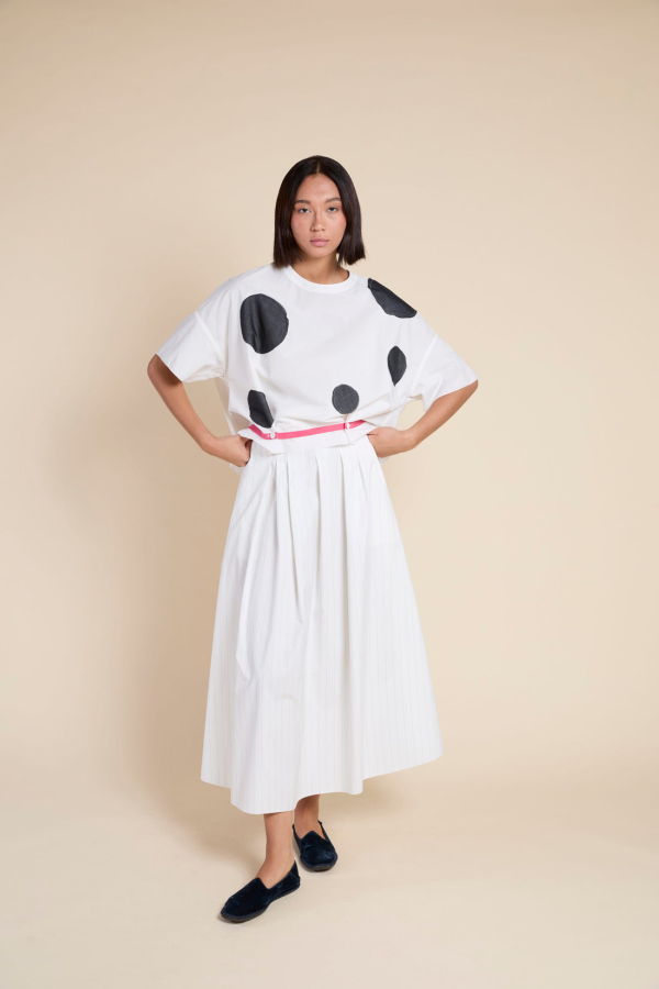 Francesca Marchisio Arrow Stripe Dress - Black