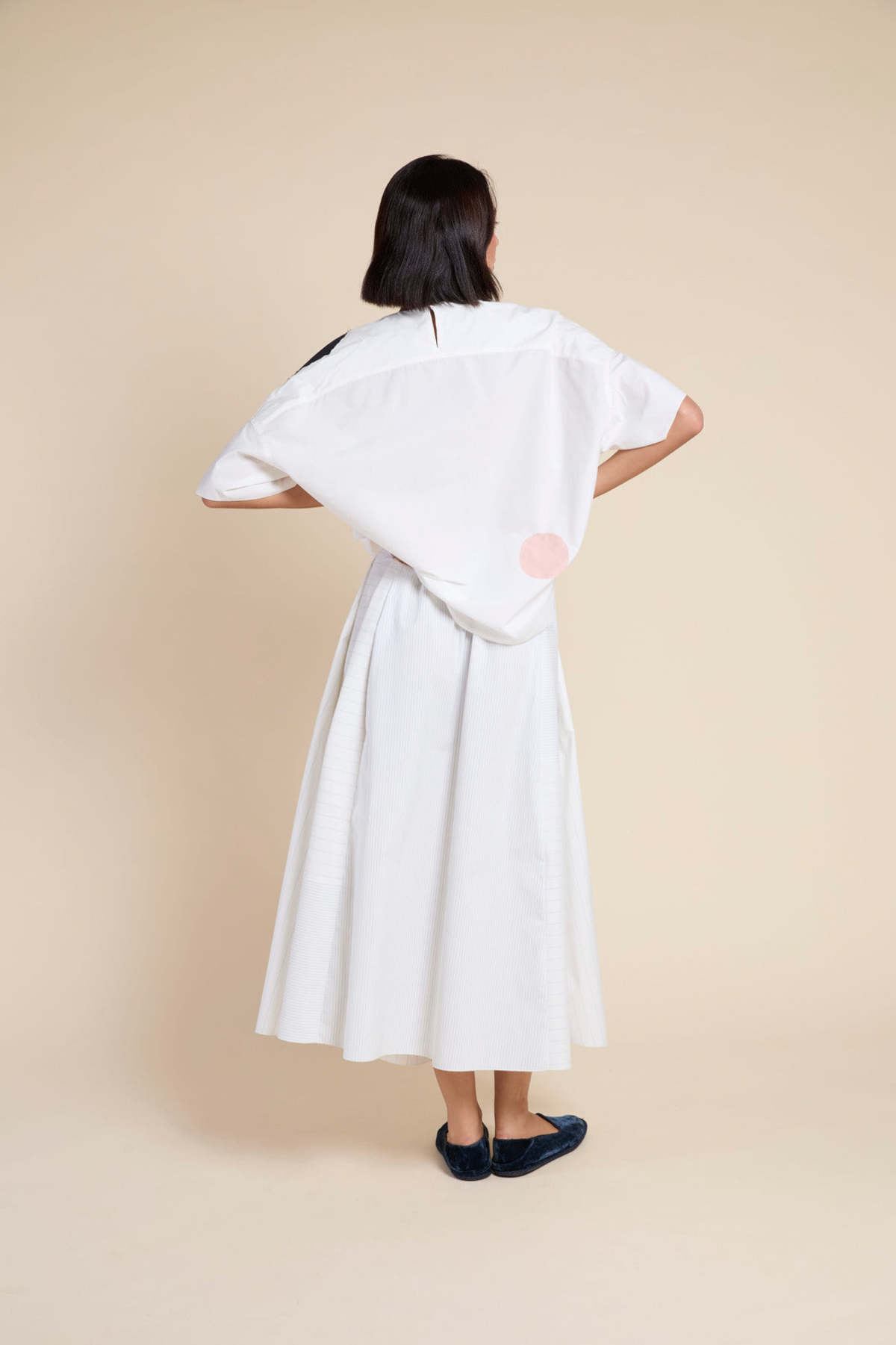 Francesca Marchisio Arrow Stripe Dress - Black - Image 4 of 5