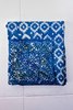 K&K Tabletops Indigo Kantha Reversible Design Blanket - Thumbnail 2