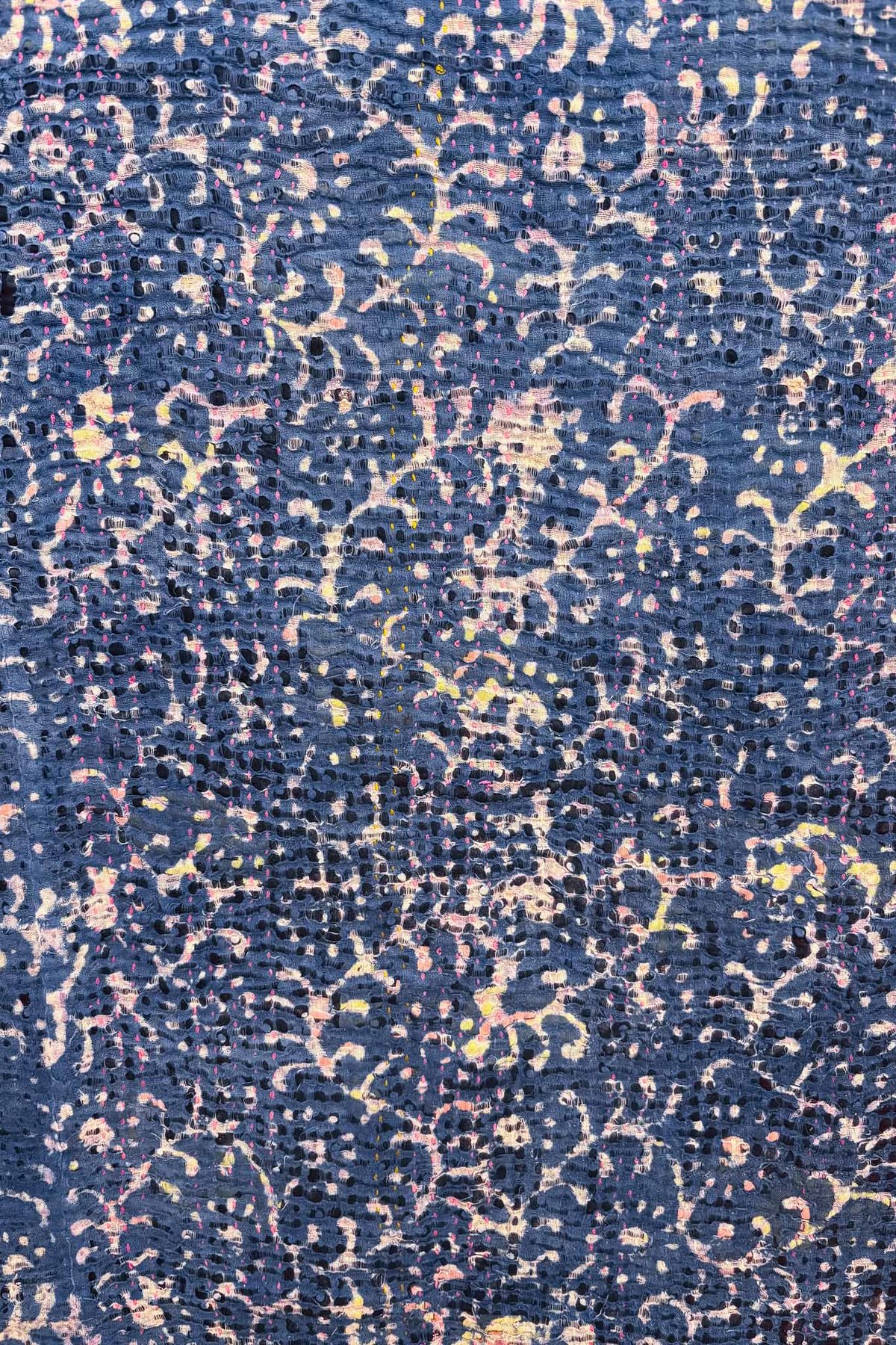 K&K Tabletops Indigo Kantha Reversible Design Blanket - Image 8 of 10