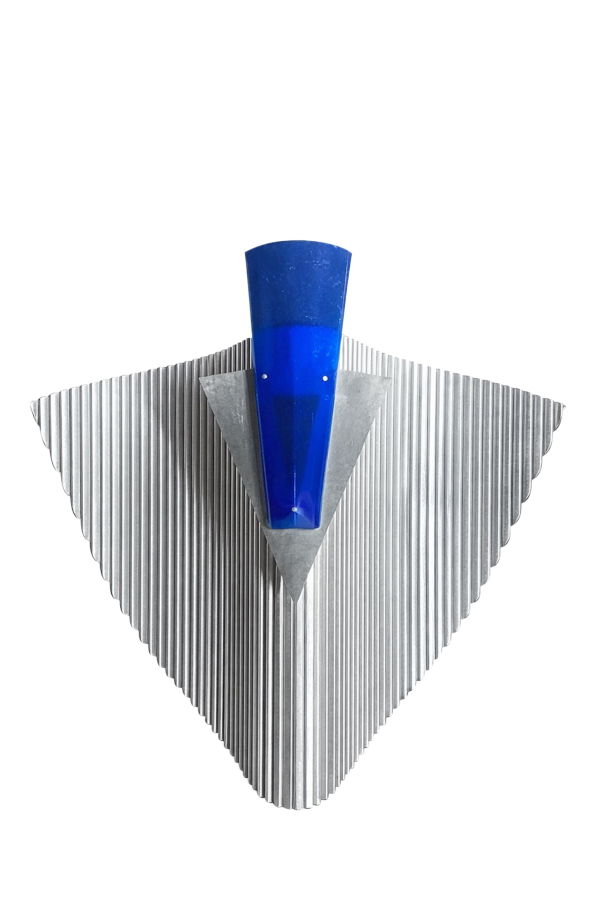 Ingo Maurer (Germany) Trybeca Wall Luminaire, Ribbed Aluminum Heat-Dissipation Panel with Dual Halogen