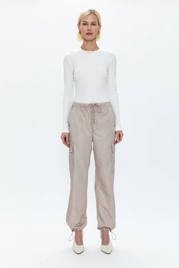 Pistola Bailey Long Sleeve Crew Neck Thong Bodysuit - Le Blanc