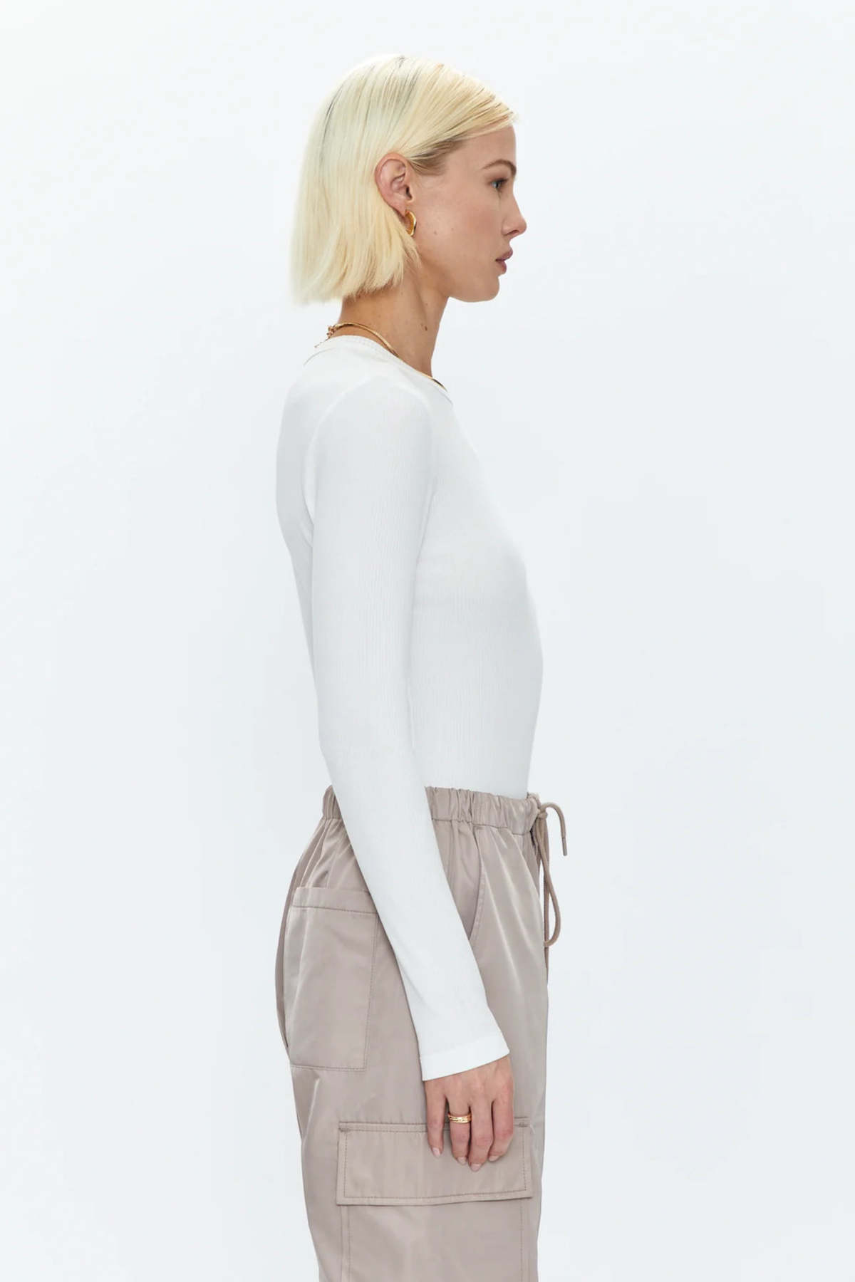 Pistola Bailey Long Sleeve Crew Neck Thong Bodysuit - Le Blanc - Image 4 of 4