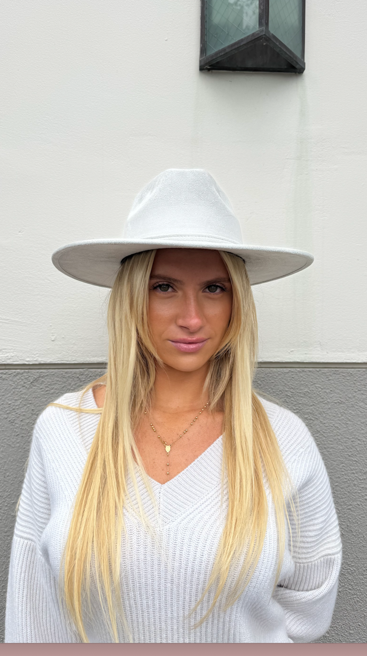 Suede Flat Brim Hat - Image 1 of 2