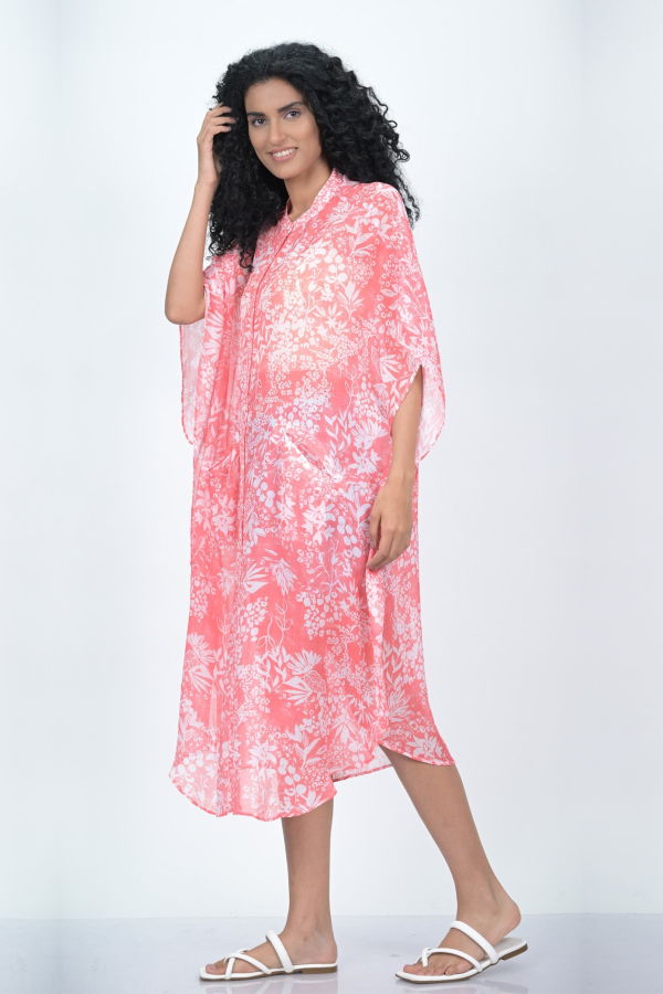 Vismaya Binary Leaflet Caftan - Blush