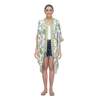 Vismaya Charming Floral Kimono - Green - Thumbnail 1