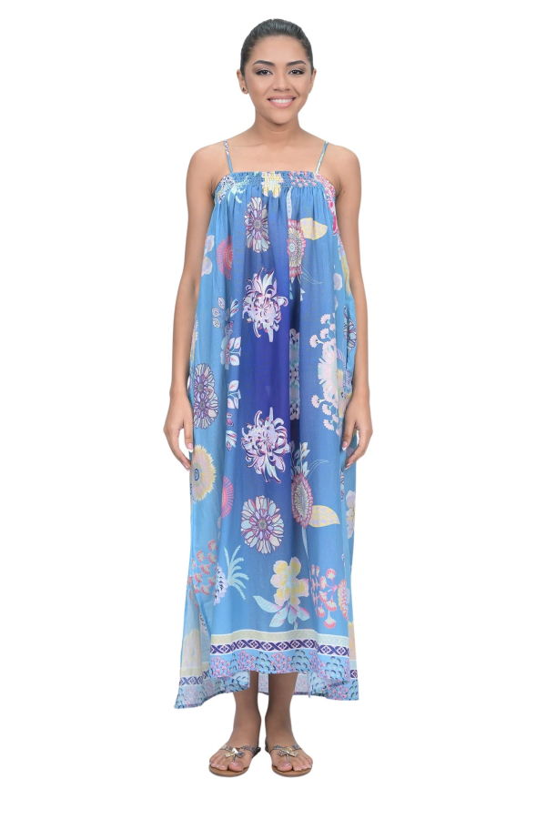 Vismaya Equatorial Swim Cover Up - Navy Blue