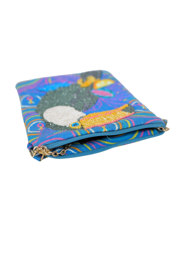 Vismaya Parrot Sling Bag - Blue