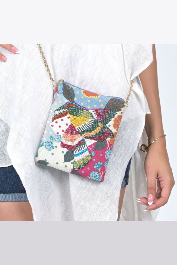 Vismaya Song Bird Sling Bag - Maroon