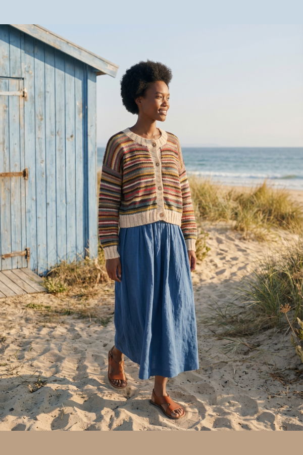 World of Crow Highland Stripe Cardigan