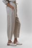 Aequamente Linen Sand Drawstring Pants - Thumbnail 2